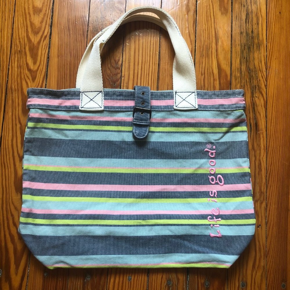 NWOT Life is Good Beach Tote Bag